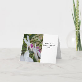 Bridal Shower Invitation Paars and White Orchids