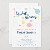 Bridal Shower Invitation - Pastel Kitchen Thema Kaart (Voorkant / Achterkant)