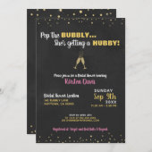 Bridal Shower Invitation Pop the Bubble Kaart (Voorkant / Achterkant)