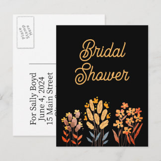 Bridal shower invitation postcards uitnodiging briefkaart