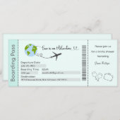 Bridal Shower Invitation, reisthema Bridal Kaart (Voorkant / Achterkant)