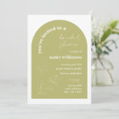 Bridal Shower Invitation Retro Wedding Party A115 Kaart (Staand voorkant)