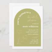 Bridal Shower Invitation Retro Wedding Party A115 Kaart (Voorkant / Achterkant)