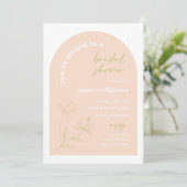Bridal Shower Invitation Retro Wedding Party A115 Kaart (Staand voorkant)