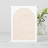 Bridal Shower Invitation Retro Wedding Party A115 Kaart (Staand voorkant)