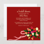Bridal Shower Invitation [rood] Kaart (Voorkant / Achterkant)