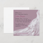 Bridal Shower Invitation : Roze jurk Kaart (Voorkant / Achterkant)