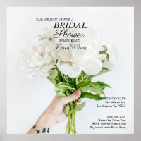 Bridal Shower Invitation RSVP Card Magnet Poster A