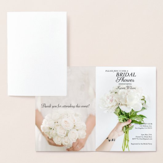 Bridal Shower Invitation RSVP-kaart Folie Kaarten (Display)