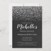 Bridal Shower Invitation, Silver, Black, Bridal Kaart (Voorkant)