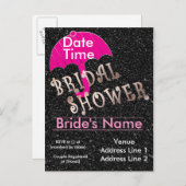 Bridal Shower Invitation Sjabloon (Voorkant / Achterkant)
