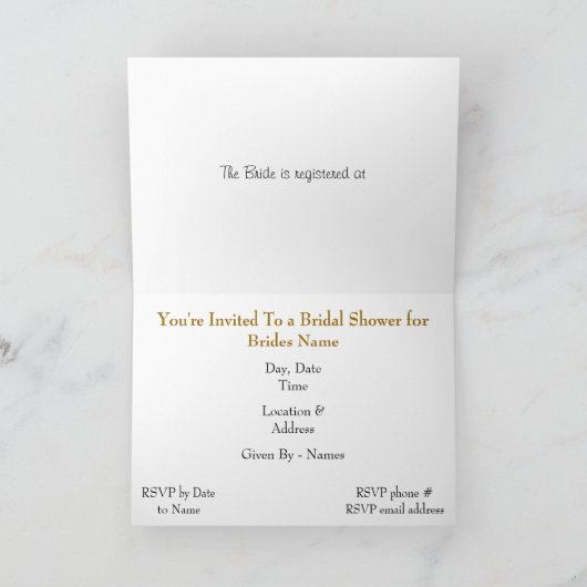 Bridal Shower Invitation Sjabloon (Binnen)