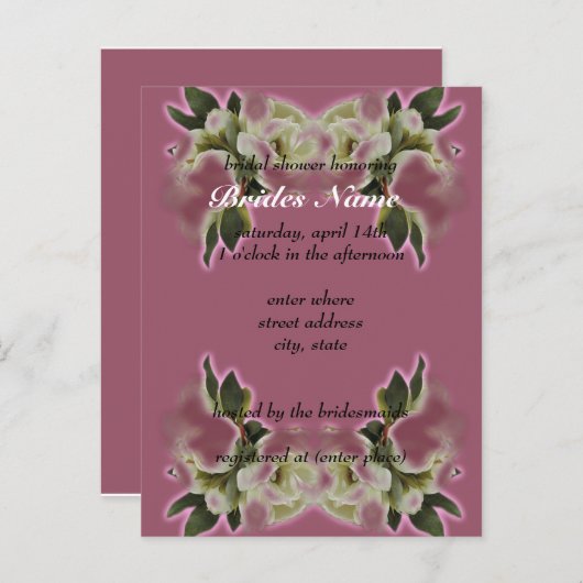 Bridal Shower Invitation Sjabloon (Voorkant / Achterkant)