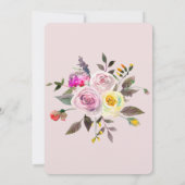 Bridal Shower Invitation Sjabloon bewerkbaar roze Kaart (Achterkant)