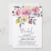 Bridal Shower Invitation Sjabloon bewerkbaar roze Kaart (Voorkant)