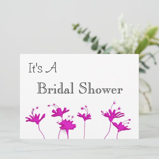 BRIDAL SHOWER INVITATION SJABLOON KAART (Staand voorkant)