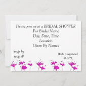 BRIDAL SHOWER INVITATION SJABLOON KAART (Achterkant)
