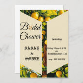Bridal Shower Invitation Sjabloon Yellow Lemon Med Kaart (Voorkant / Achterkant)