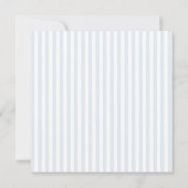 Bridal Shower Invitation Something Blue Stripes Kaart (Achterkant)