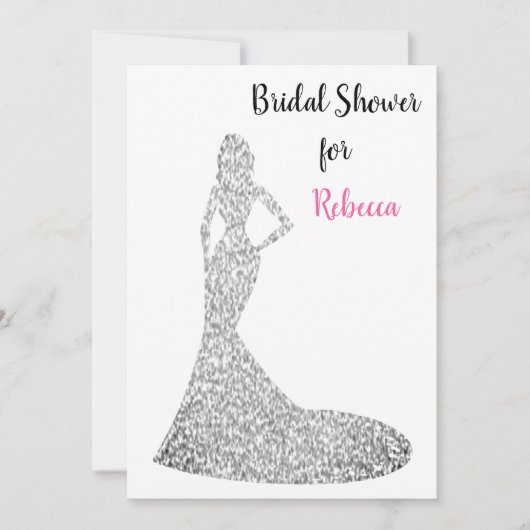 Bridal Shower Invitation - Sparkle and Shine Kaart (Voorkant)