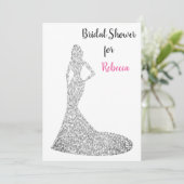 Bridal Shower Invitation - Sparkle and Shine Kaart (Staand voorkant)