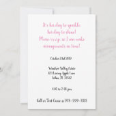 Bridal Shower Invitation - Sparkle and Shine Kaart (Achterkant)