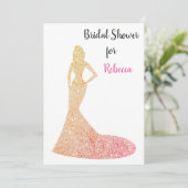 Bridal Shower Invitation - Sparkle and Shine Kaart (Staand voorkant)