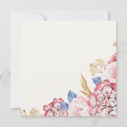 Bridal Shower Invitation Spring Pastel Florals Kaart (Achterkant)