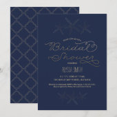 Bridal Shower Invitation - Strand, Zeester, Goud Kaart (Voorkant / Achterkant)