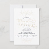 Bridal Shower Invitation - Strand, Zeester, Goud Kaart (Voorkant)