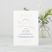 Bridal Shower Invitation - Strand, Zeester, Goud Kaart (Staand voorkant)