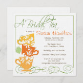 Bridal Shower Invitation - Tea Kaart (Voorkant / Achterkant)