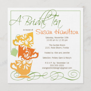 Bridal Shower Invitation - Tea Kaart