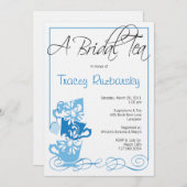 Bridal Shower Invitation - Tea Kaart (Voorkant / Achterkant)