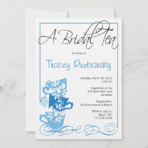 Bridal Shower Invitation - Tea Kaart