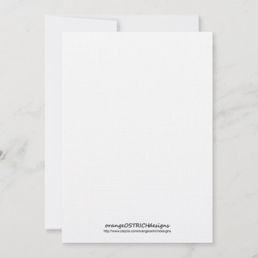 Bridal Shower Invitation - Tea Kaart (Achterkant)