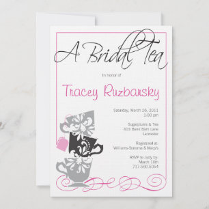 Bridal Shower Invitation - Tea Kaart