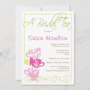 Bridal Shower Invitation - Tea Kaart