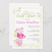 Bridal Shower Invitation - Tea Kaart (Voorkant / Achterkant)