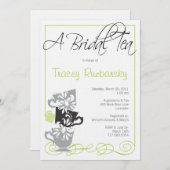 Bridal Shower Invitation - Tea Kaart (Voorkant / Achterkant)