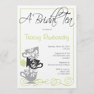 Bridal Shower Invitation - Tea Kaart