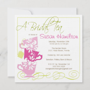 Bridal Shower Invitation - Tea Kaart