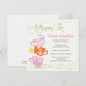 Bridal Shower Invitation - Tea Kaart (Voorkant / Achterkant)
