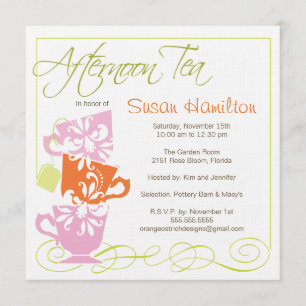 Bridal Shower Invitation - Tea Kaart