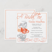 Bridal Shower Invitation - Tea Kaart (Voorkant / Achterkant)