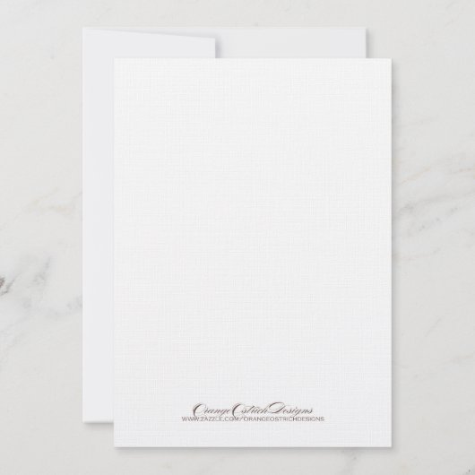 Bridal Shower Invitation - Tea Kaart (Achterkant)