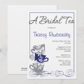 Bridal Shower Invitation - Tea Kaart (Voorkant / Achterkant)