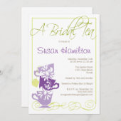 Bridal Shower Invitation - Tea Kaart (Voorkant / Achterkant)
