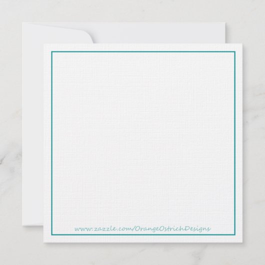 Bridal Shower Invitation - Tea Kaart (Achterkant)