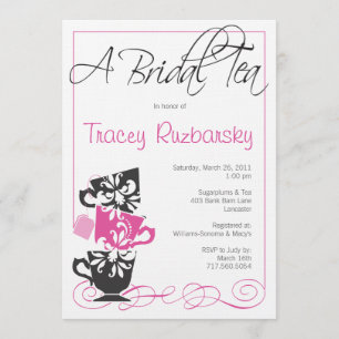 Bridal Shower Invitation - Tea Kaart